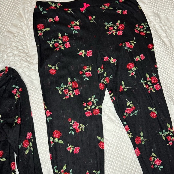 For Love And Lemons Black Floral Pajama Set - Picture 3 of 4